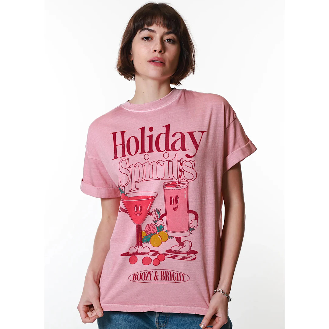 Holiday Spirits Boyfriend Tee