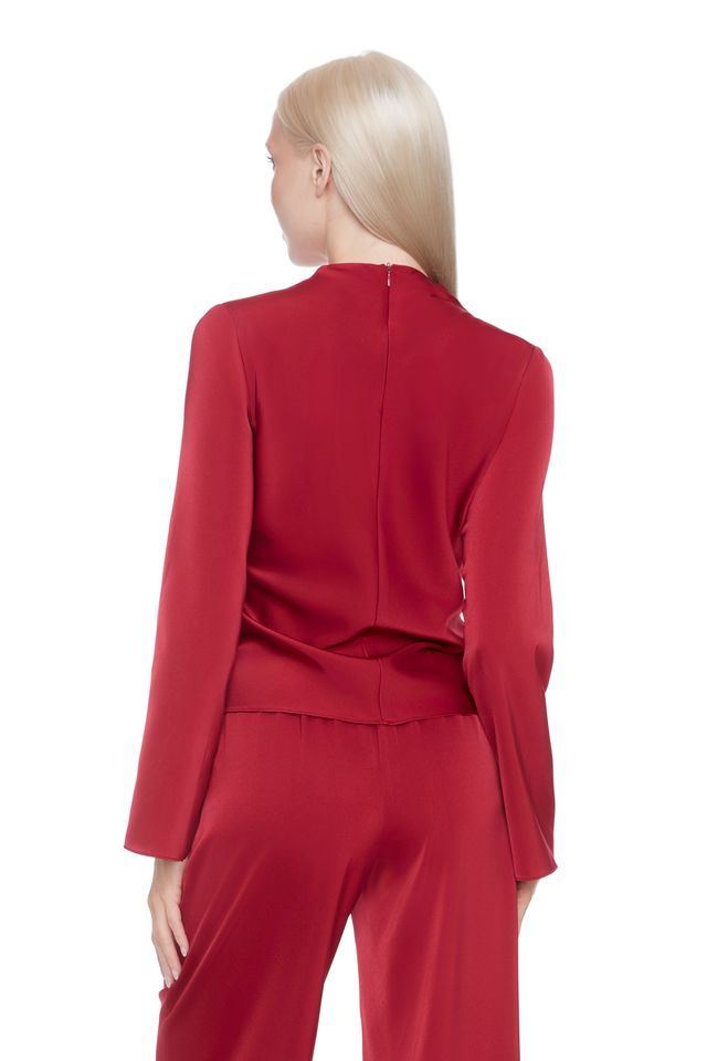 Lindsay Satin Bell Sleeve Top