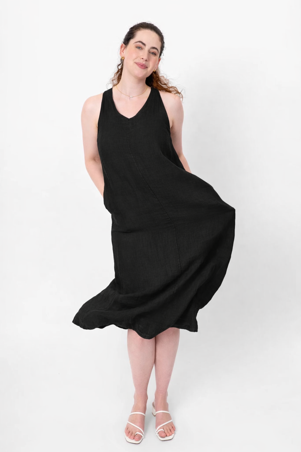 Long Linen Tank Dress