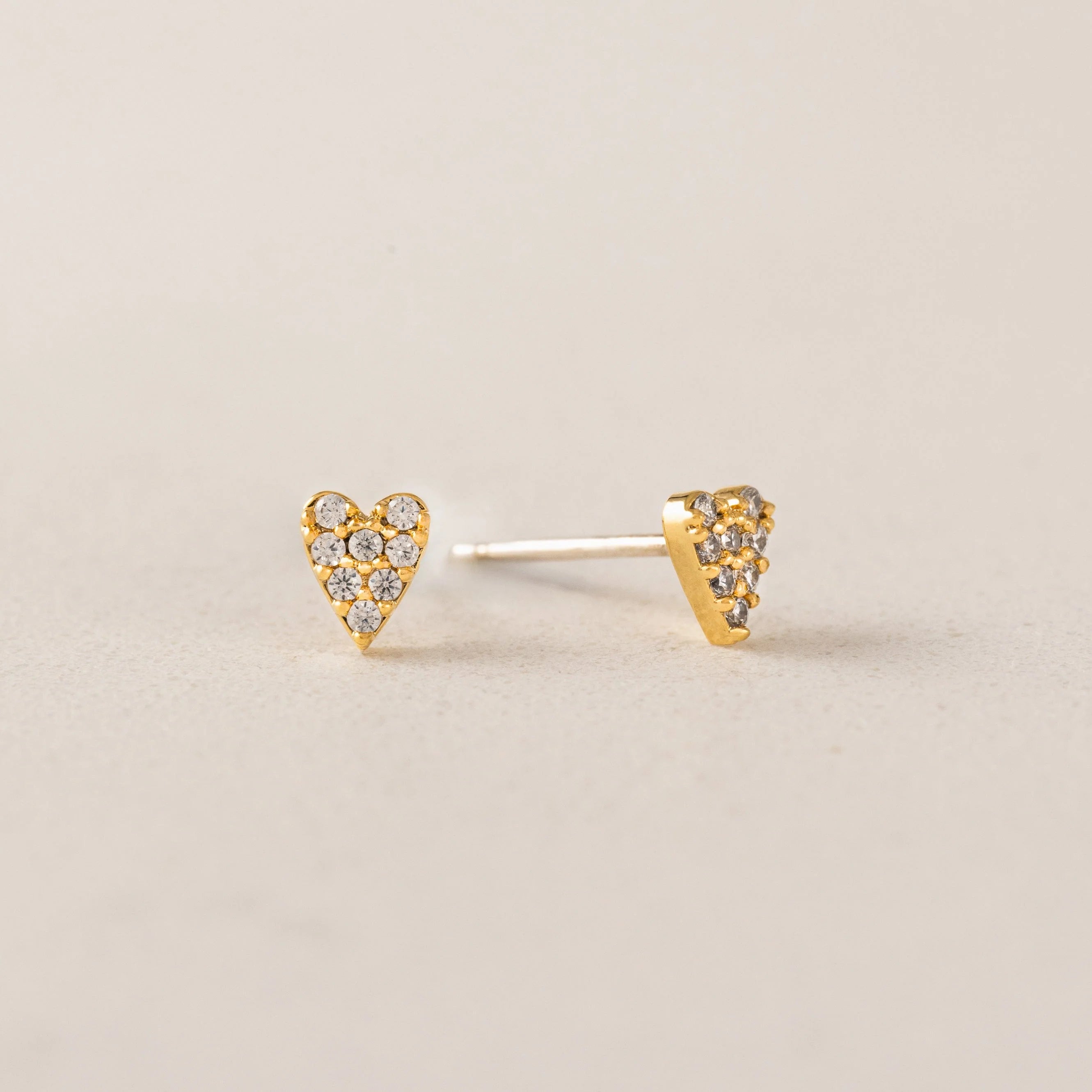 Flutter Heart Stud Earrings
