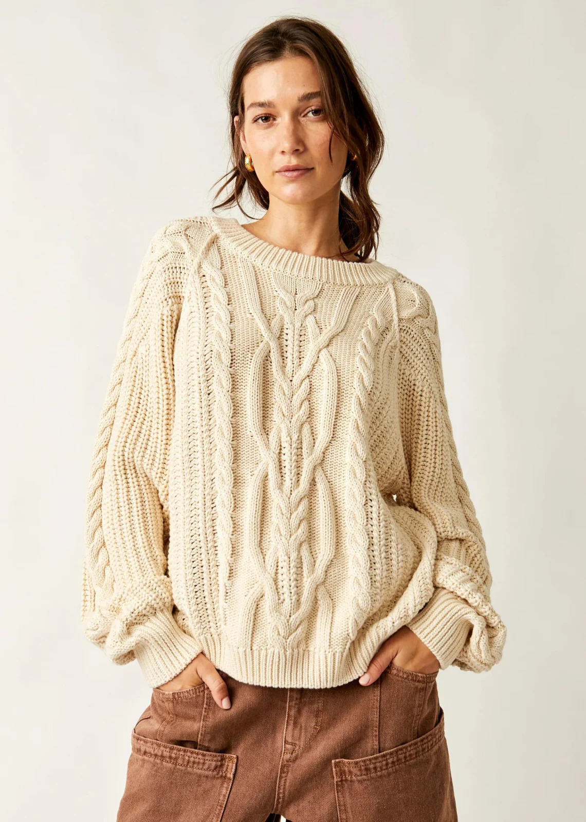 Free People Frankie Cable Sweater