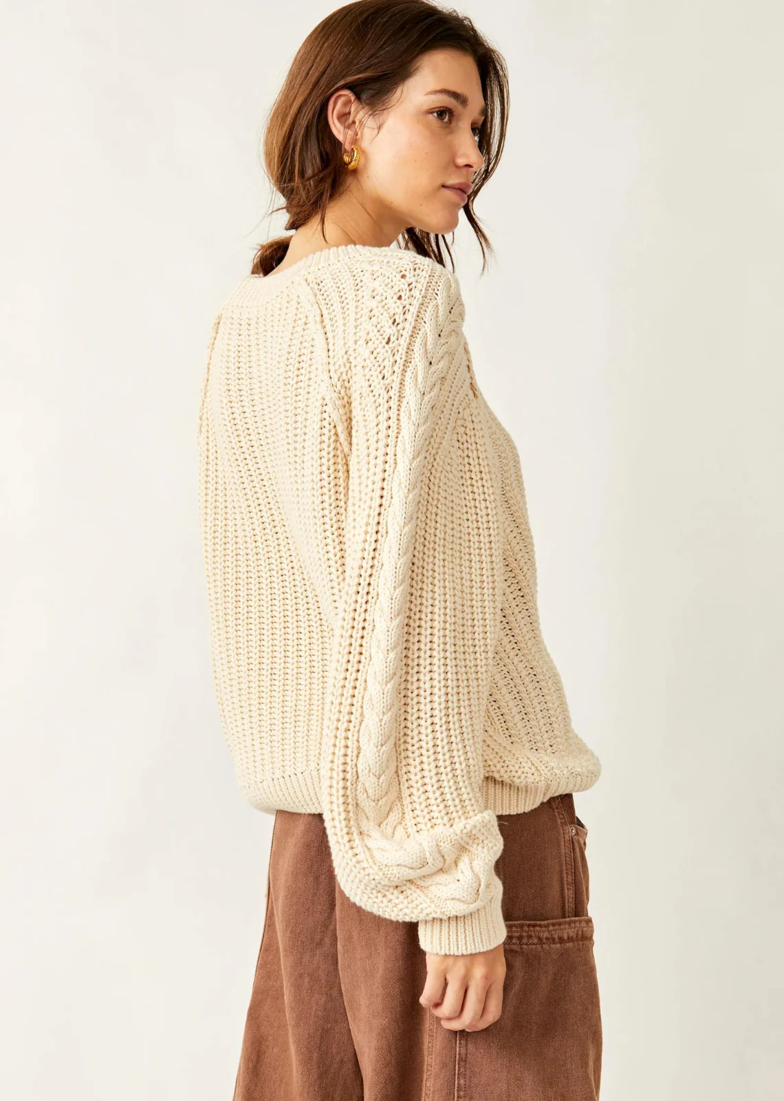 Free People Frankie Cable Sweater