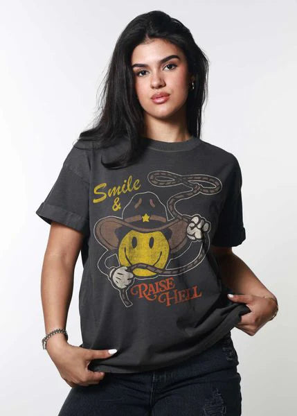 Smile & Raise Hell Vintage Tee