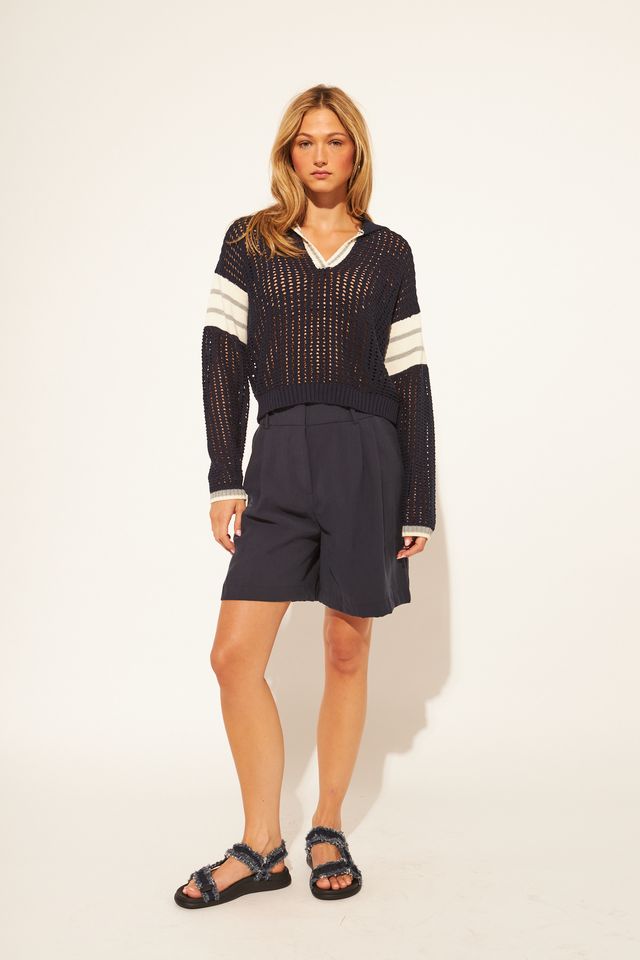 the Brooks Net Sweater