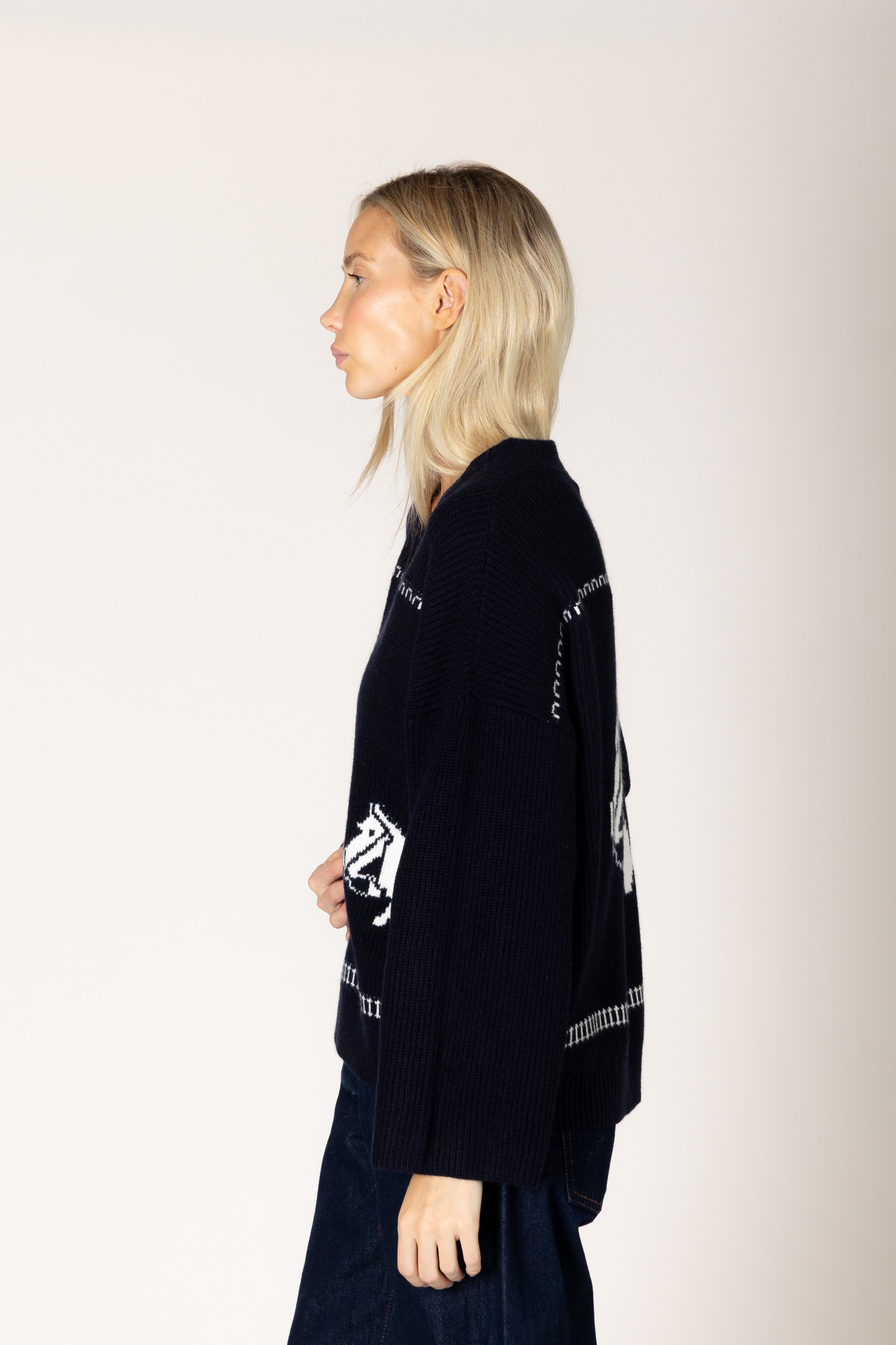Fair Isle Horse Print Open Cardi