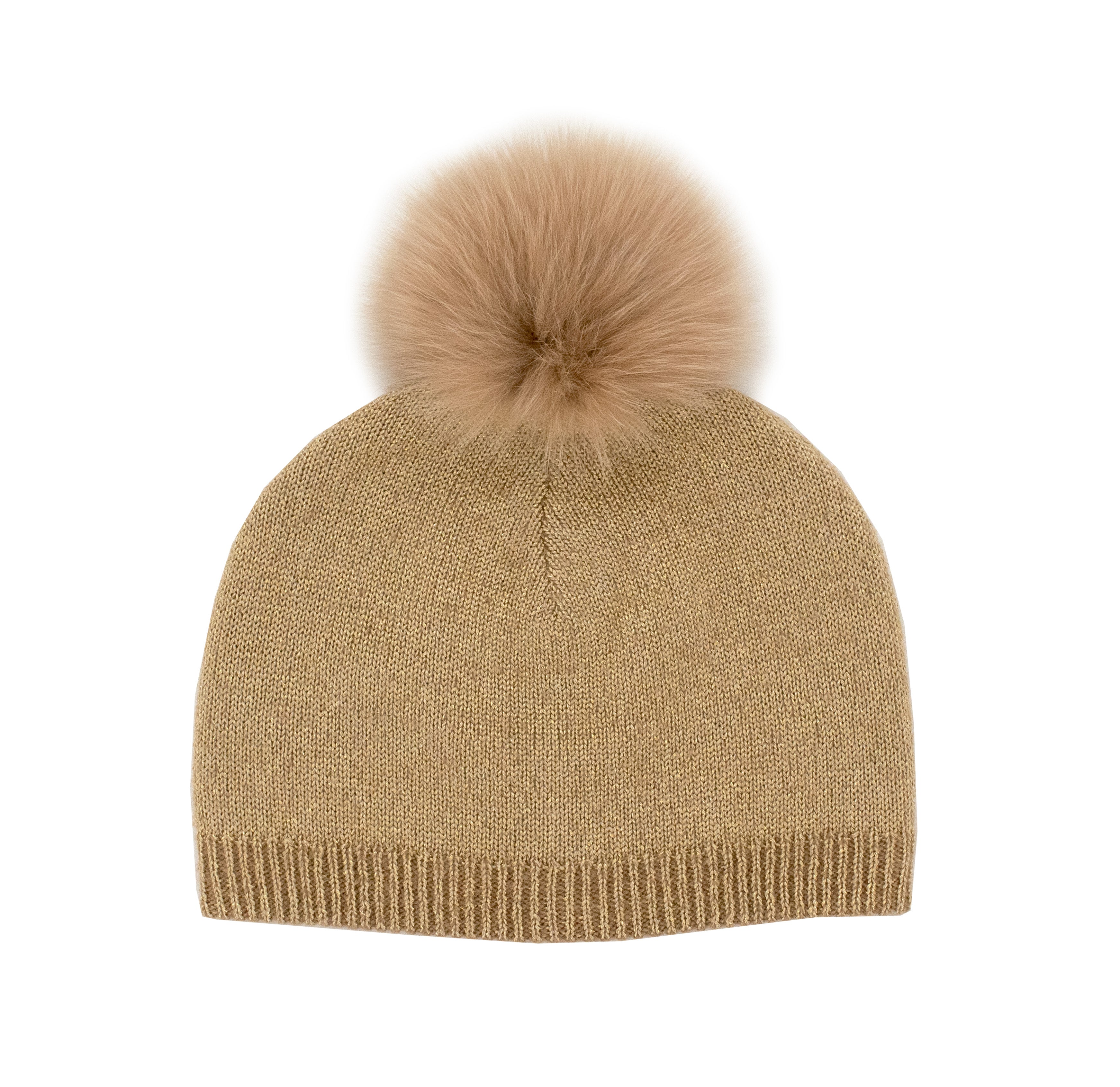 Subtle Metallic PomPom Hat