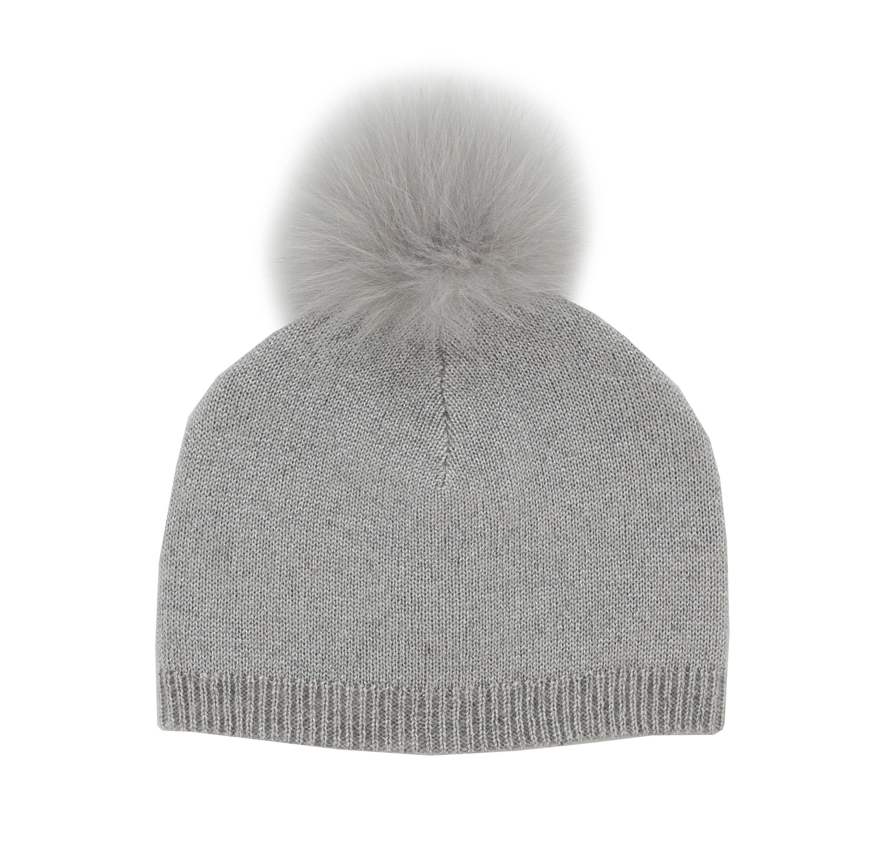 Subtle Metallic PomPom Hat