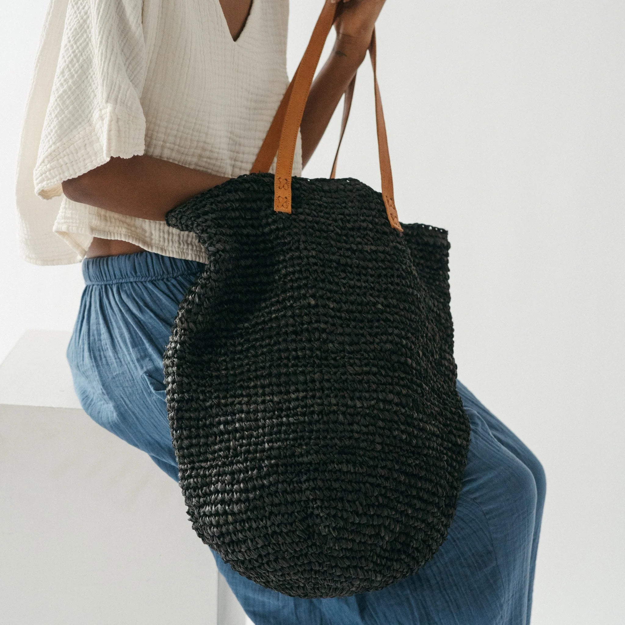Raffia Shoulder Bag