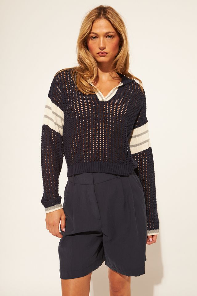 the Brooks Net Sweater