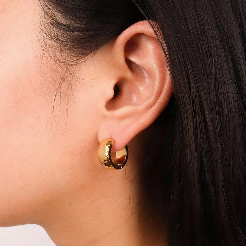 Kirra Gold Hoop Earrings - waterproof