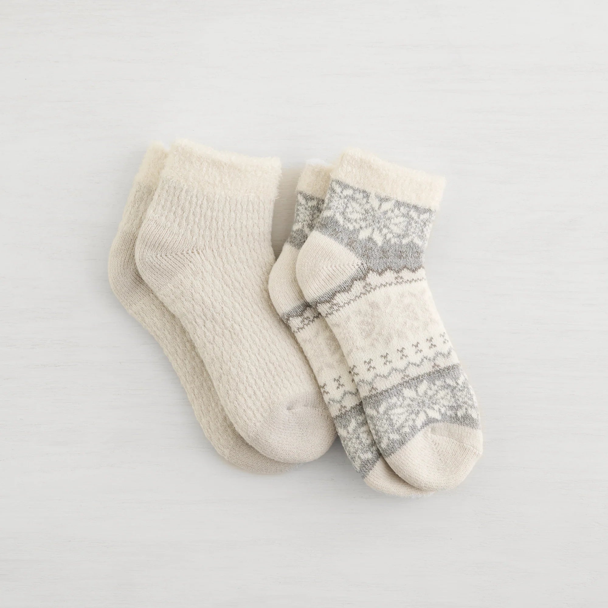 Snow Day Double Layer Low Cut Socks - 2PK