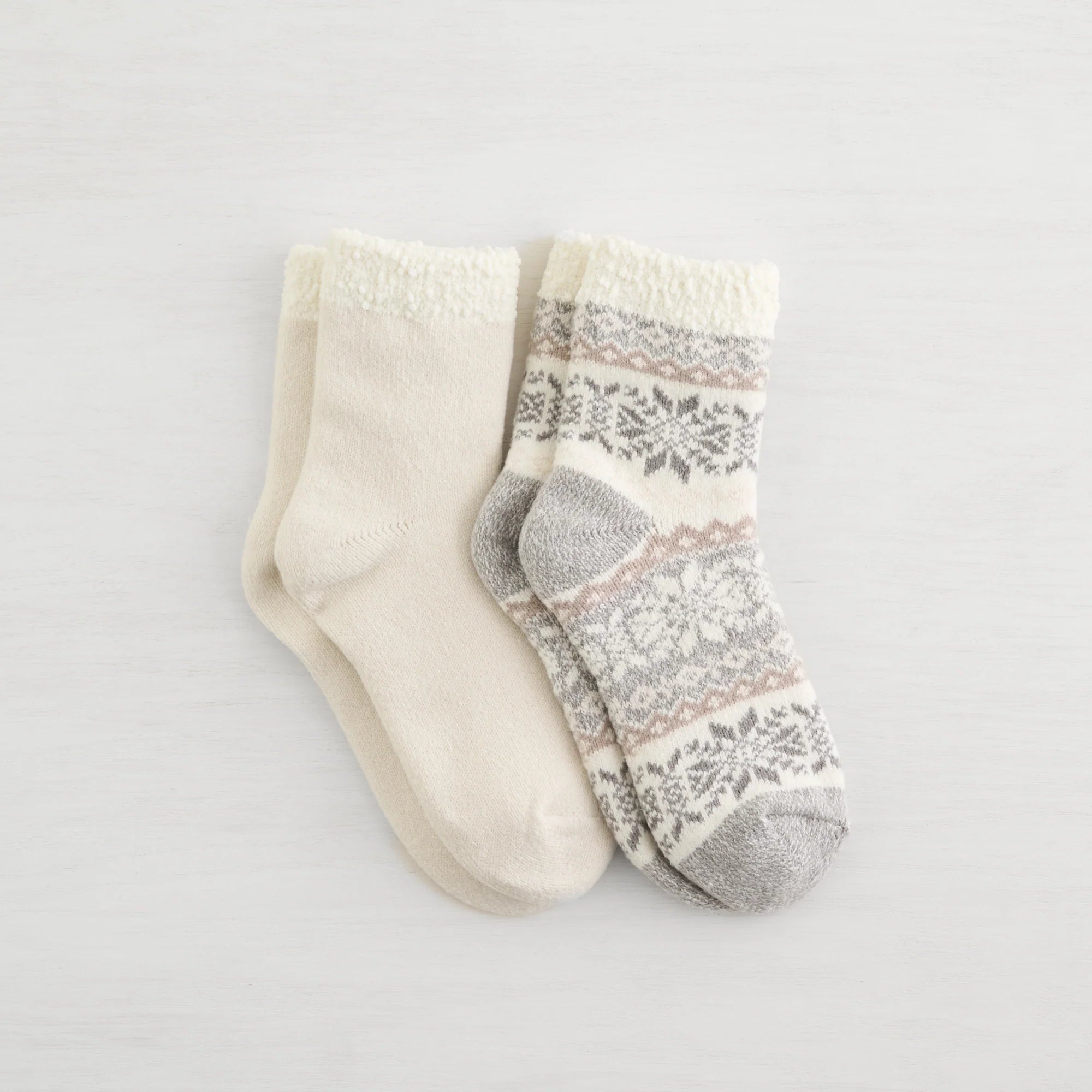 Snow Day Double Layer Low Cut Socks - 2PK