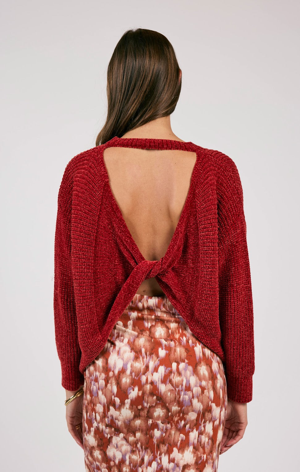 Melanie Back Twist Sweater