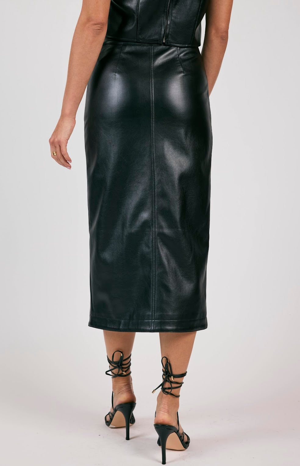 New Era Faux Leather Maxi Skirt