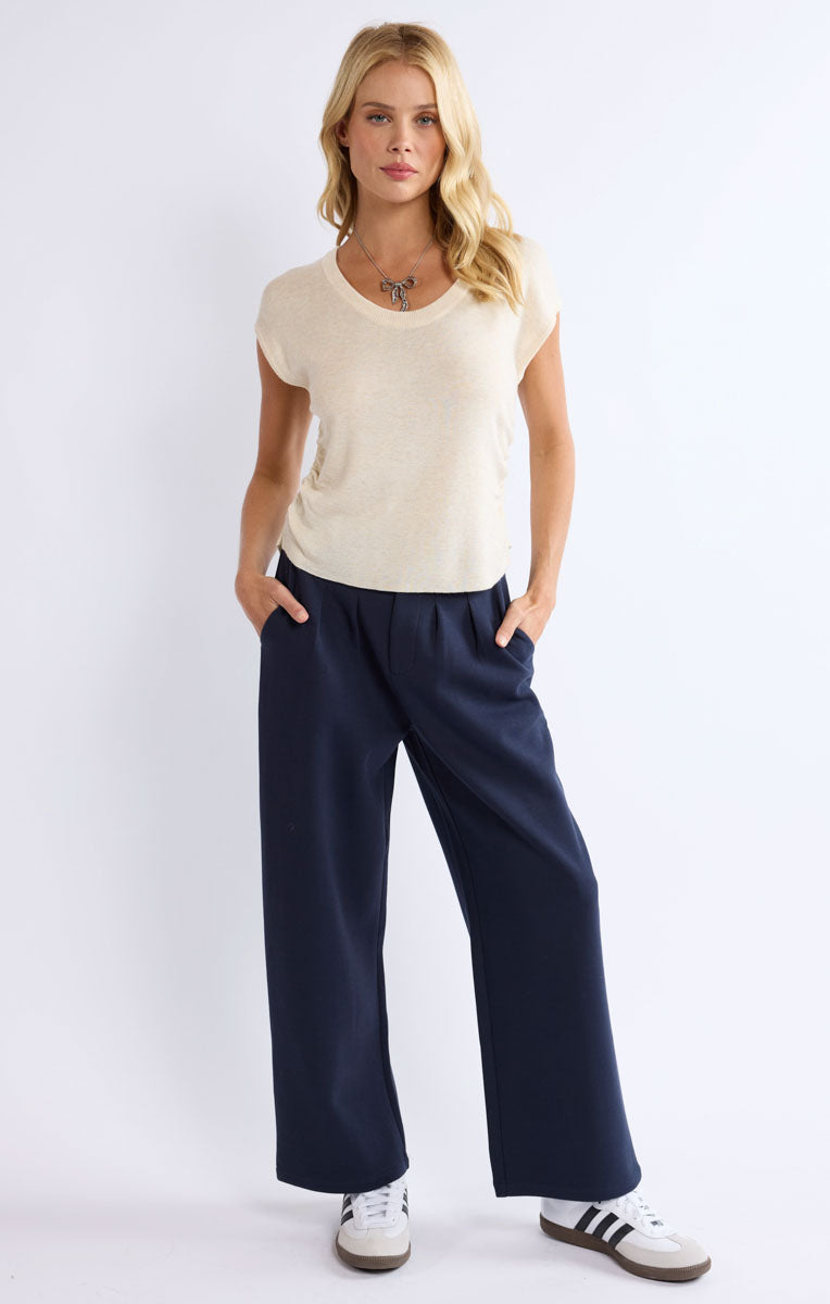 Innocence Pleat Knit Trouser