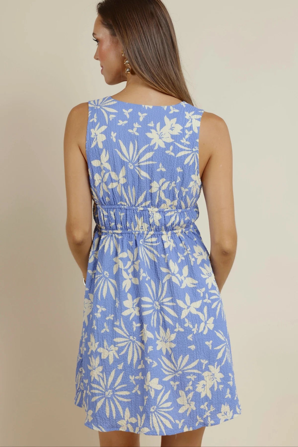 Flower Trail Printed Mini Dress