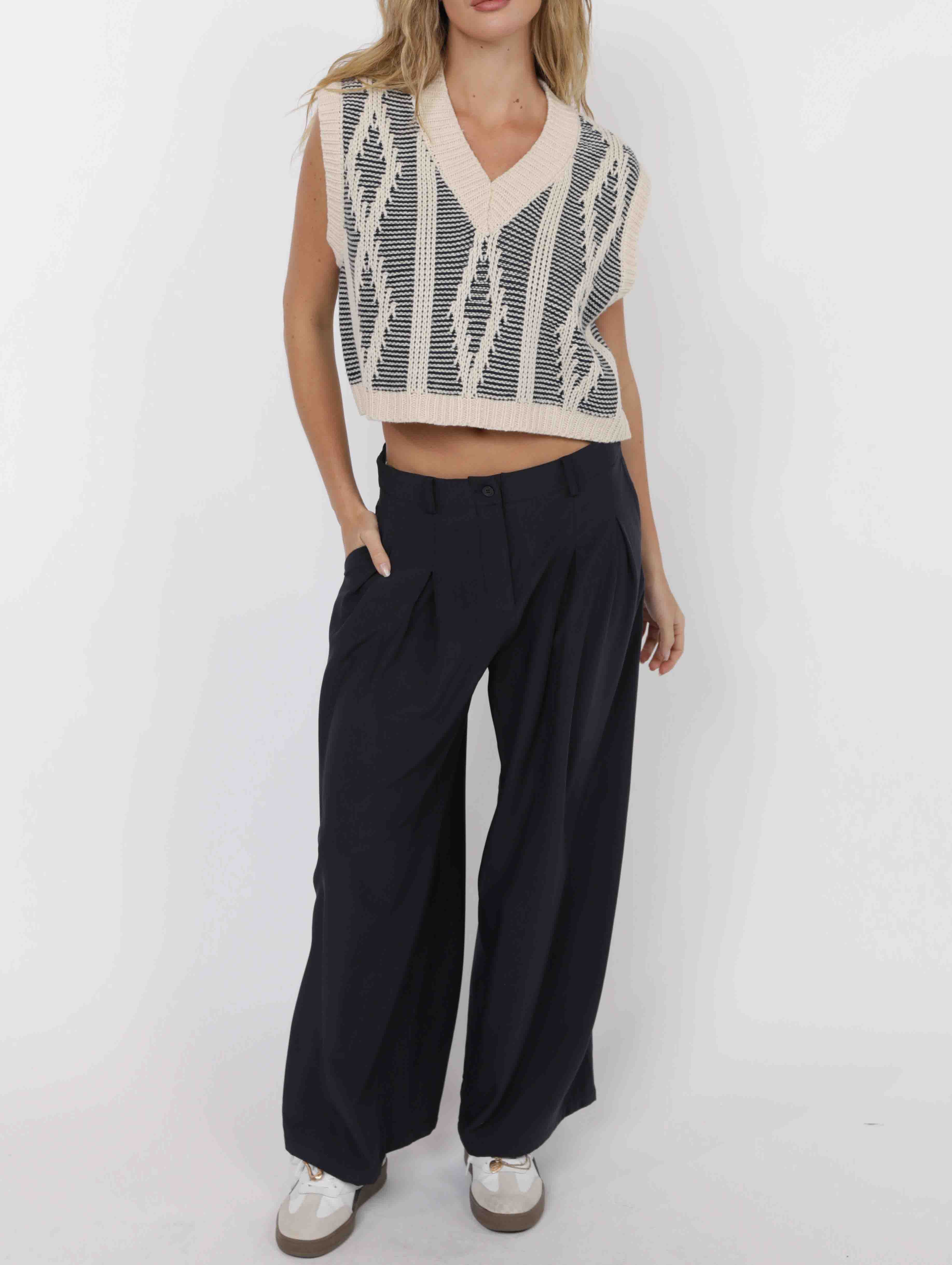 Macy Cable Knit Sweater Vest