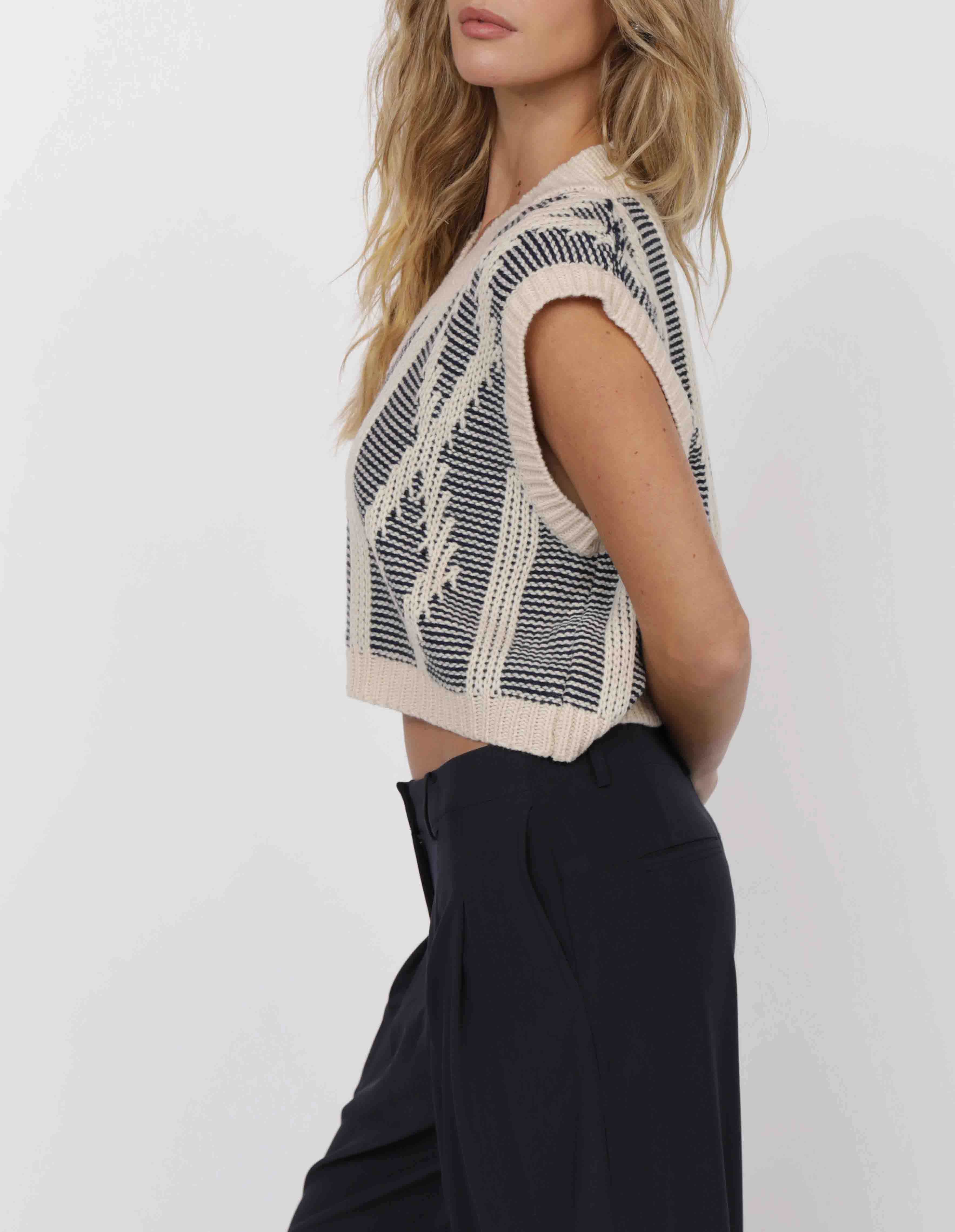 Macy Cable Knit Sweater Vest