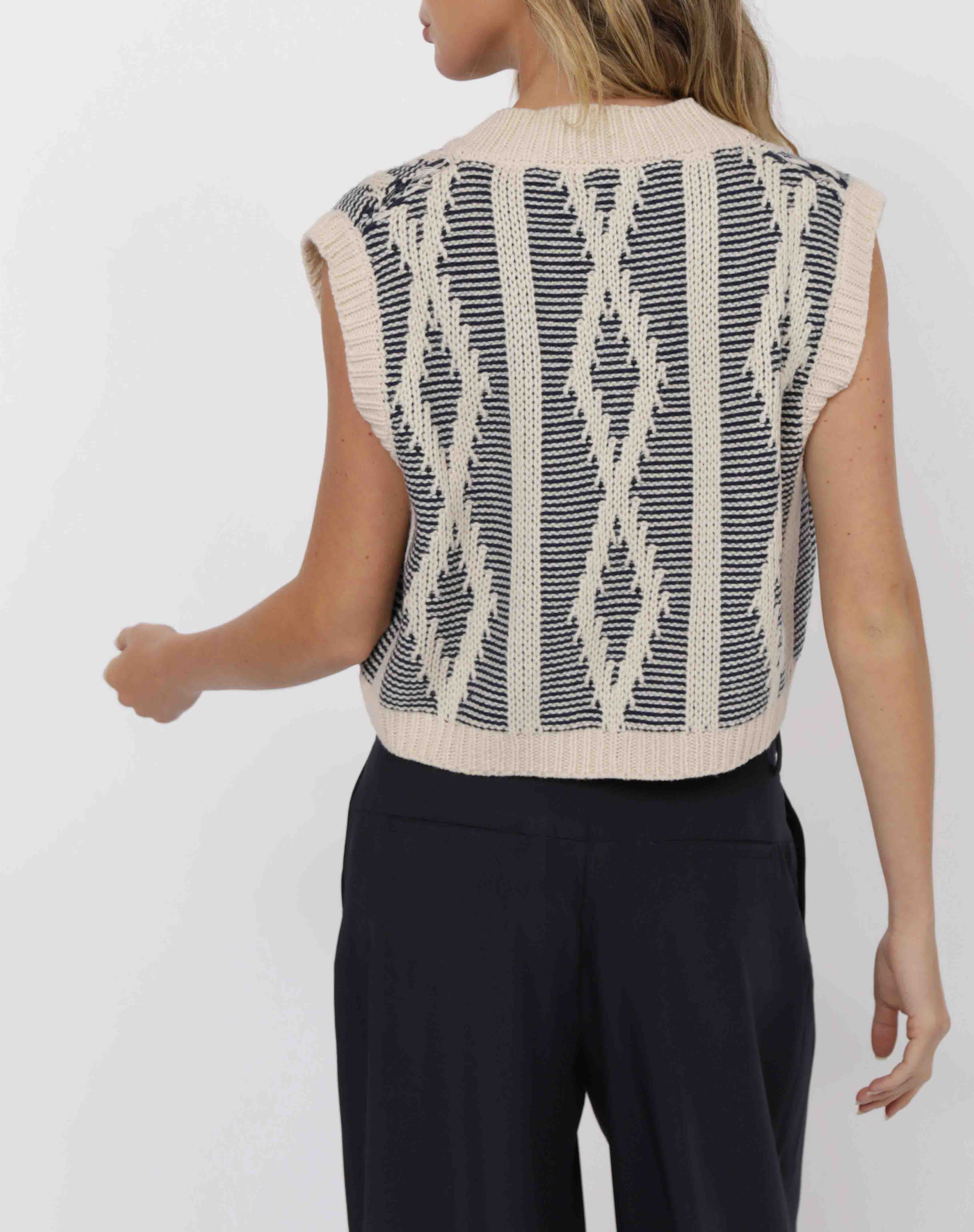 Macy Cable Knit Sweater Vest