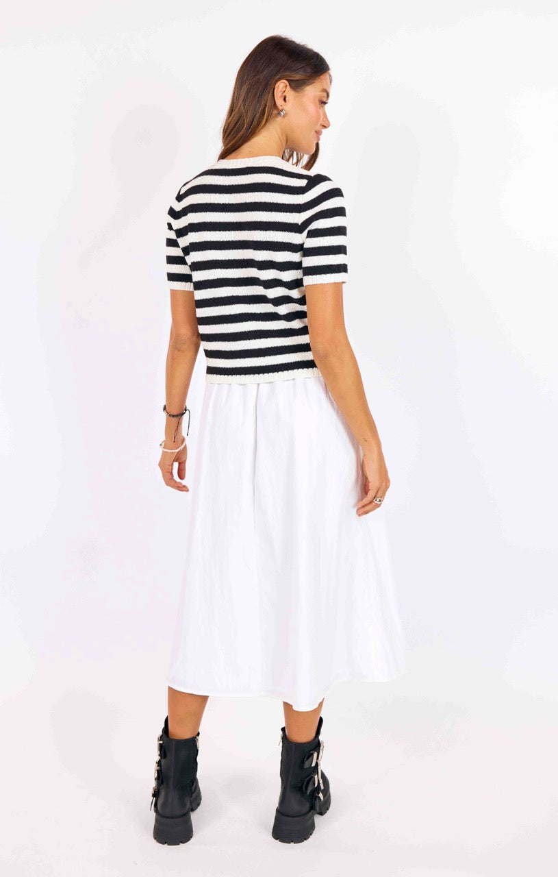 Daphne Stripe Button Cardigan