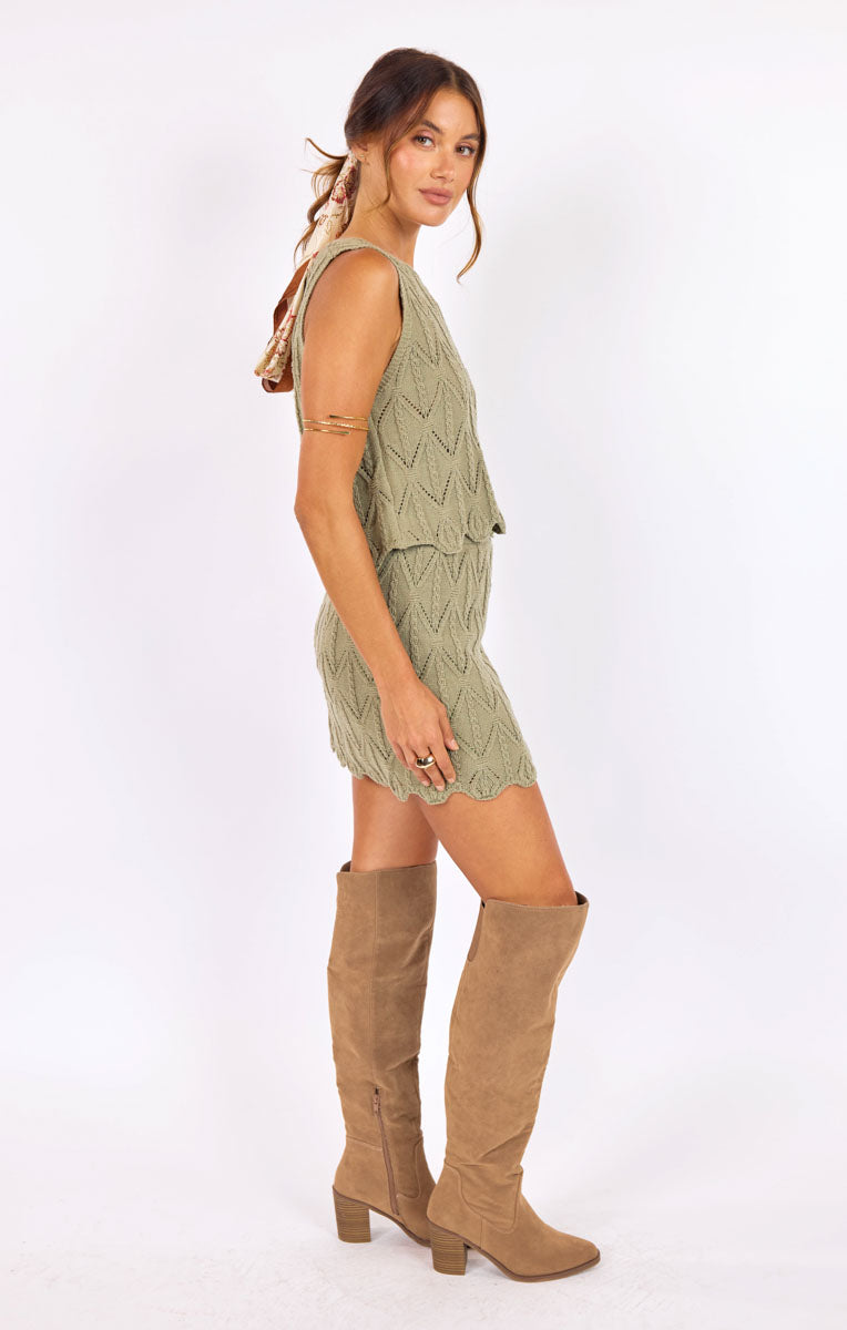 Succulent Sweater Mini Skirt