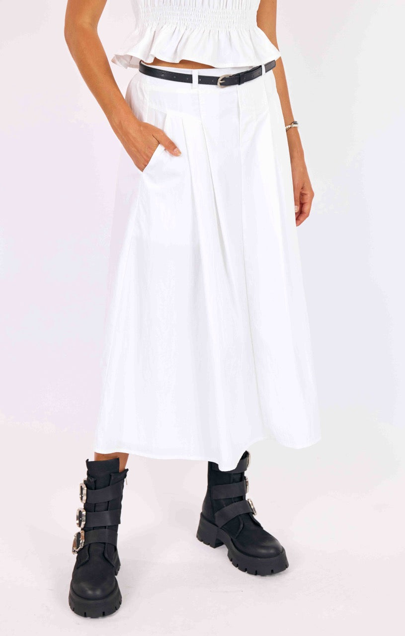 Central Park Midi Skirt w Belt