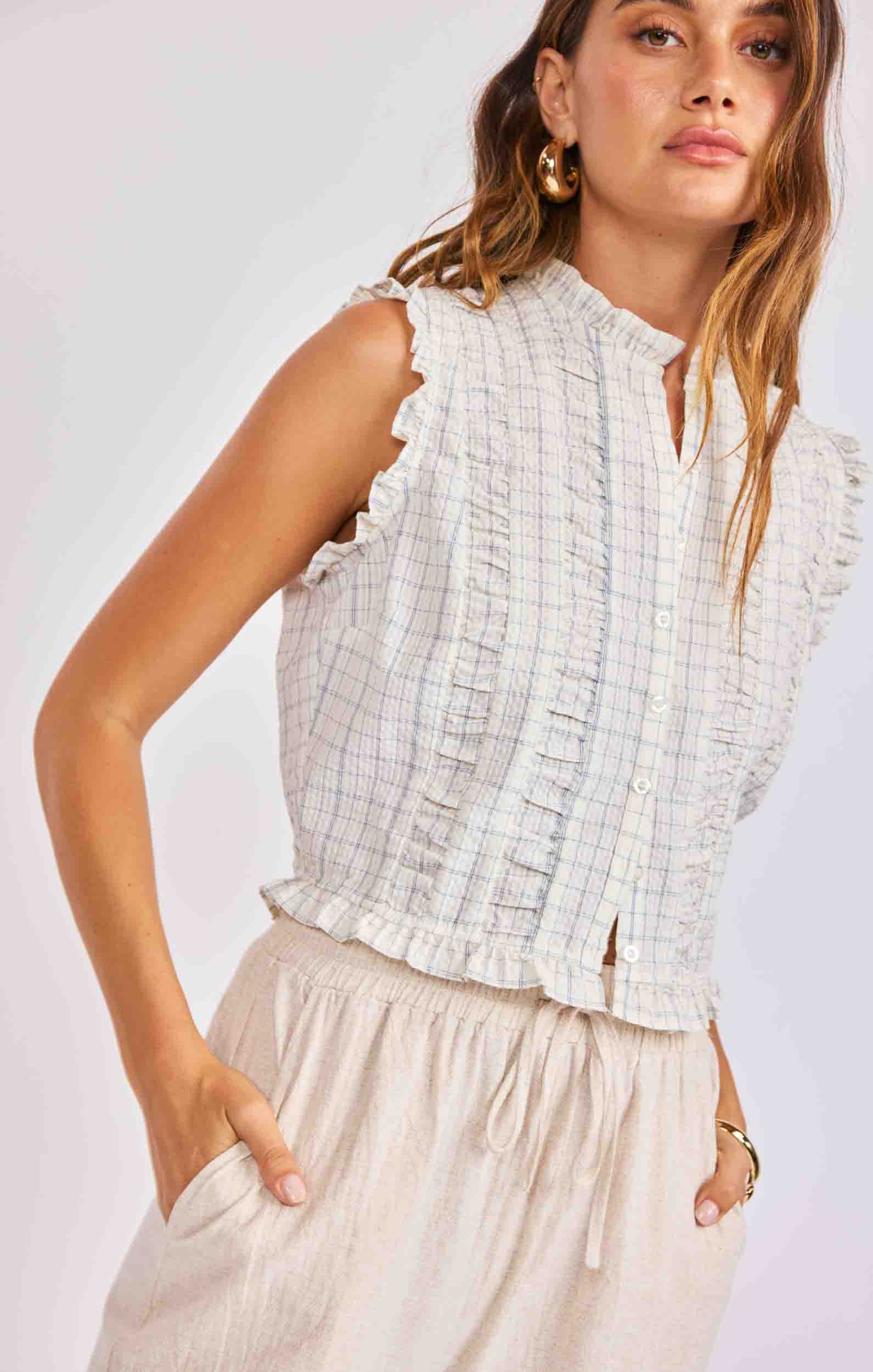 Starboard Ruffled Top