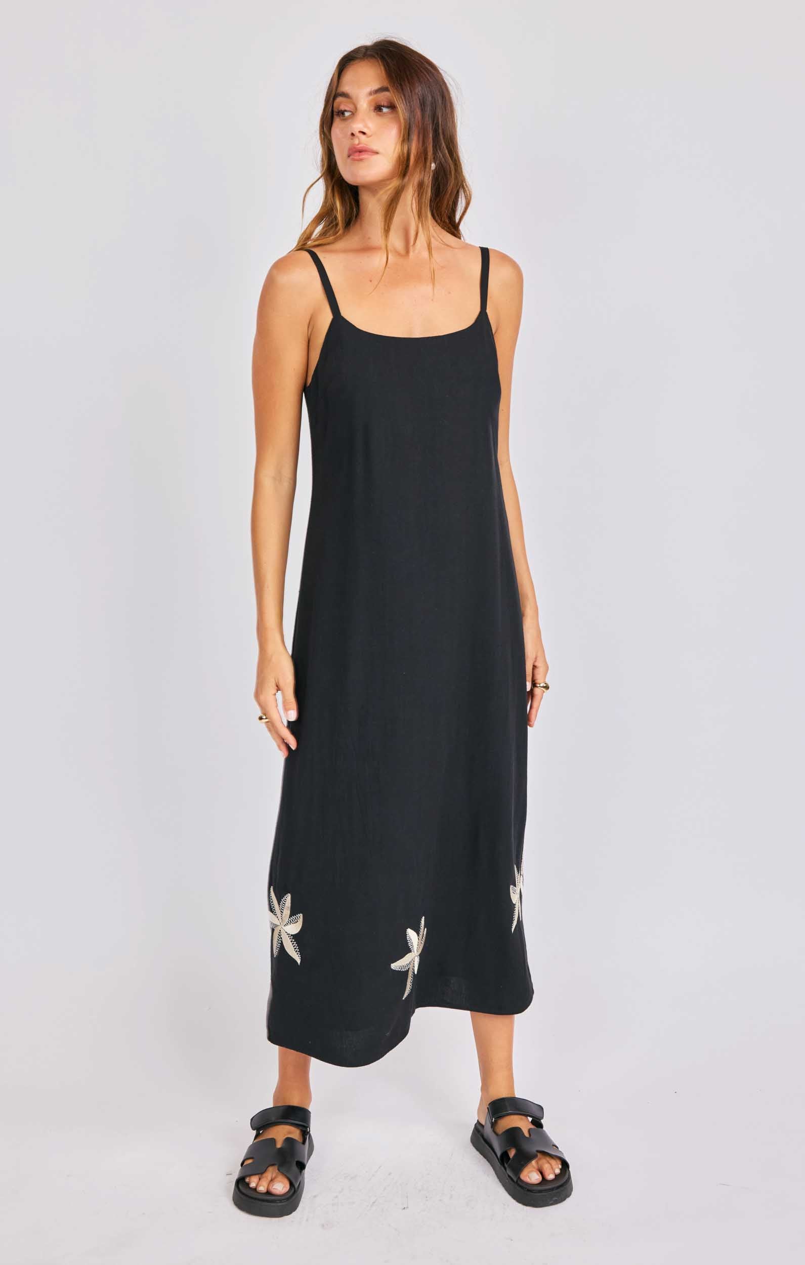 Neptune Embroidered Maxi Dress