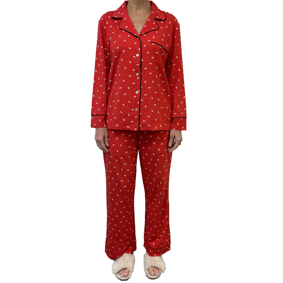 Latte Love Red Bows PJ Set