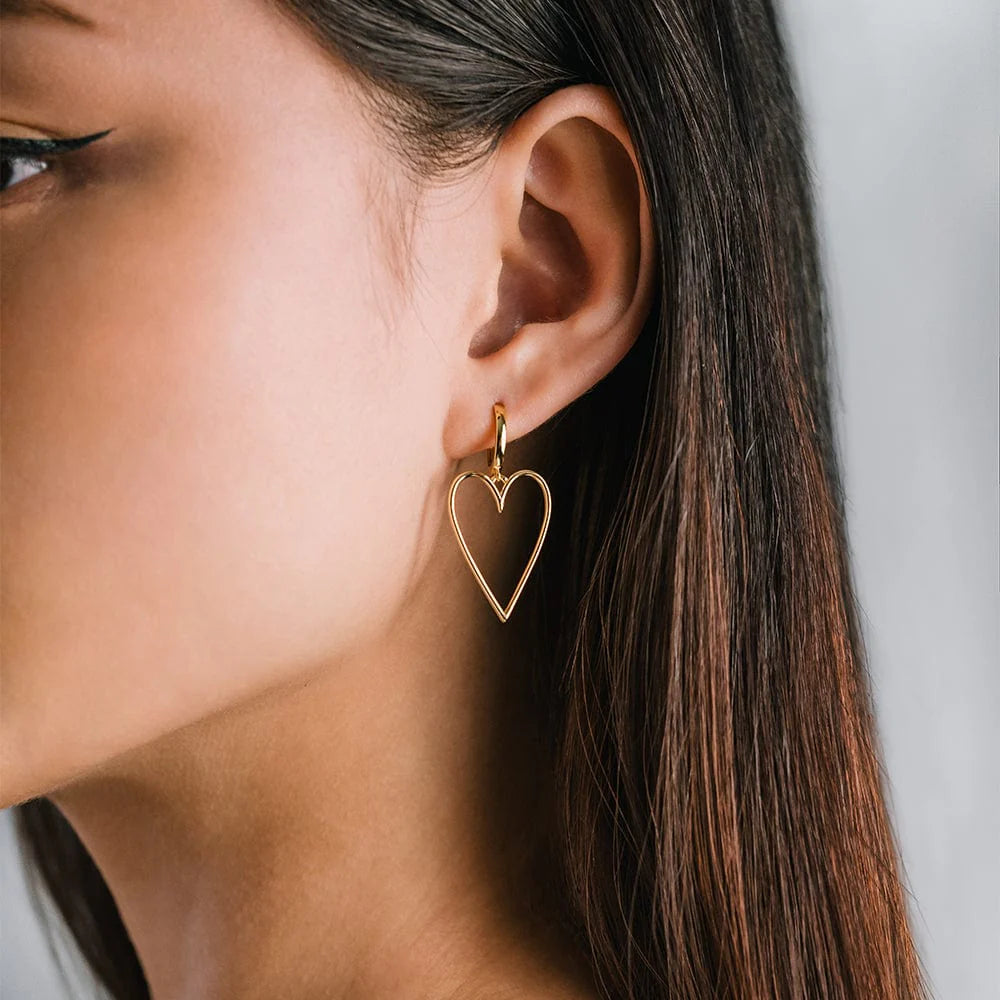 Lovestruck Heart Hoop Earrings