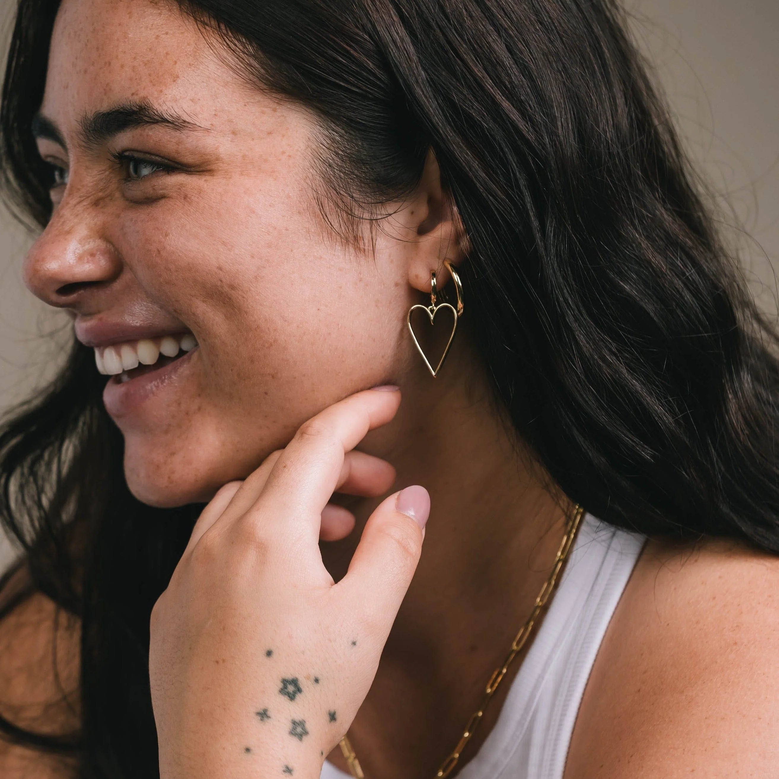 Lovestruck Heart Hoop Earrings