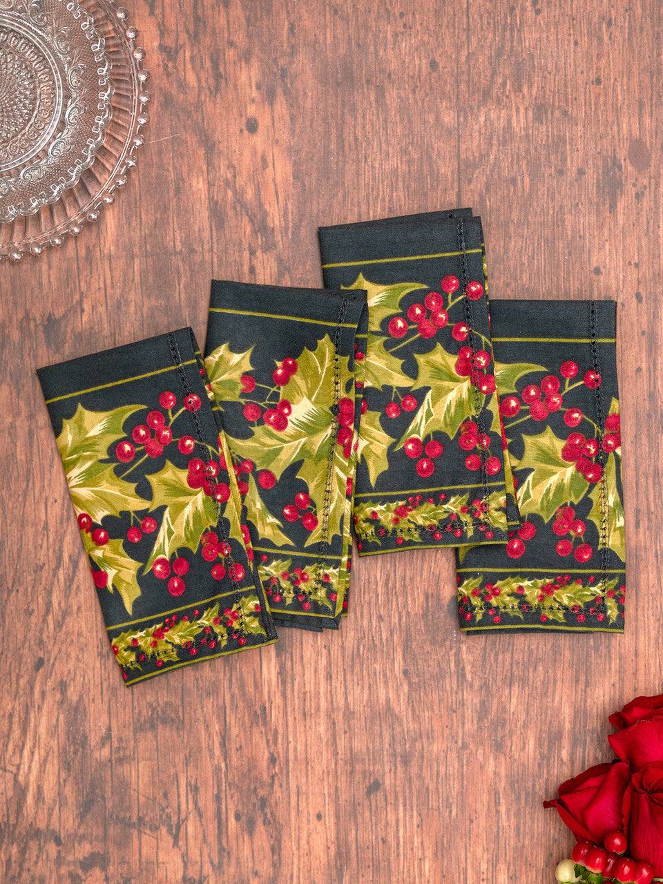 Winterberry Luncheon Napkin Set/4