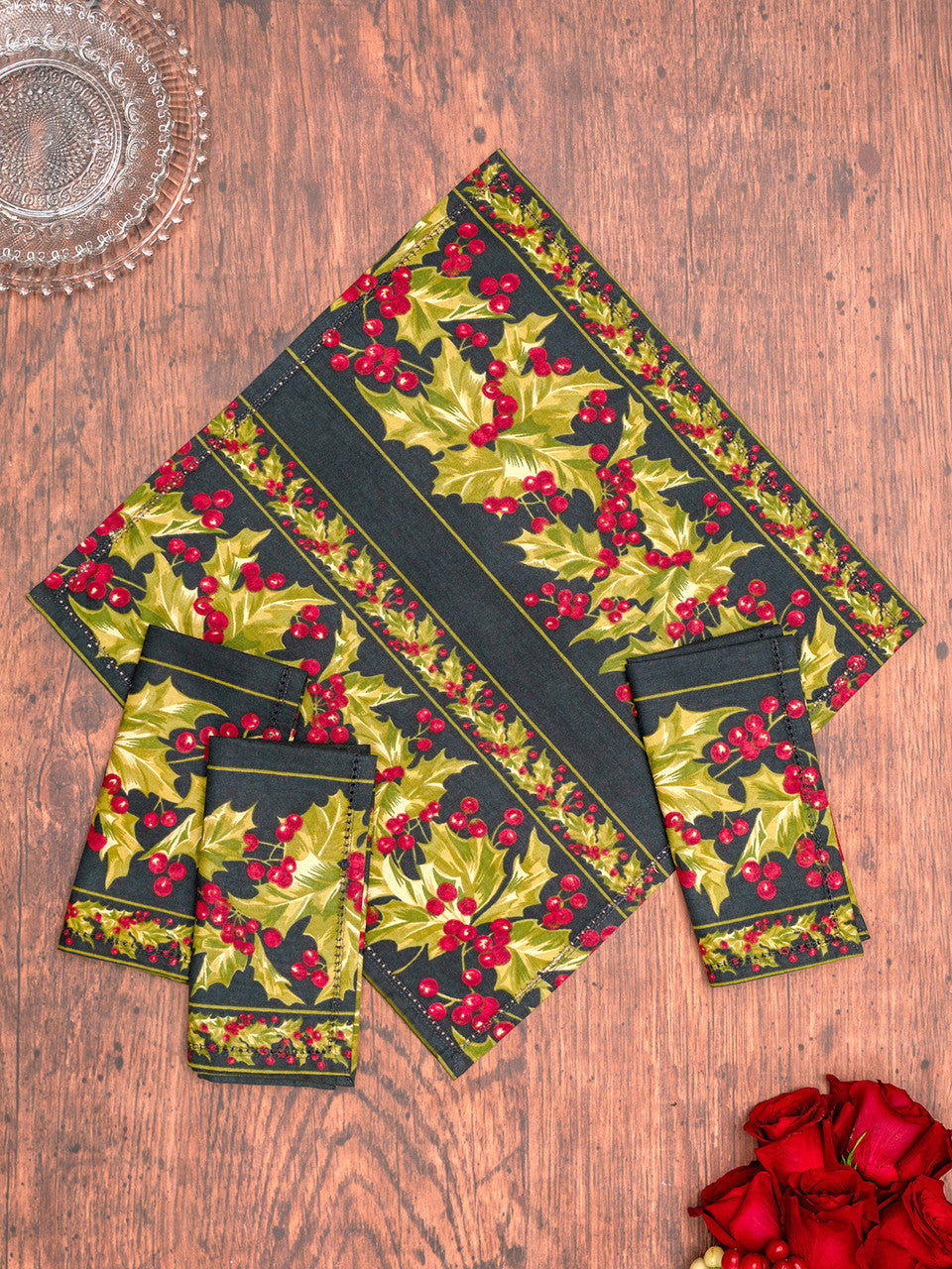 Winterberry Luncheon Napkin Set/4