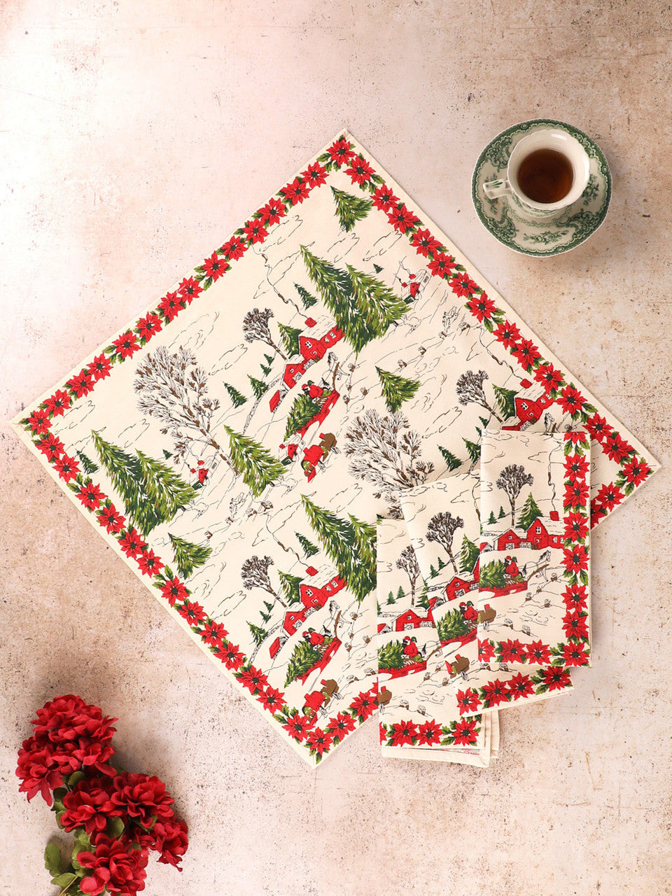 Yuletide Napkin - set of four