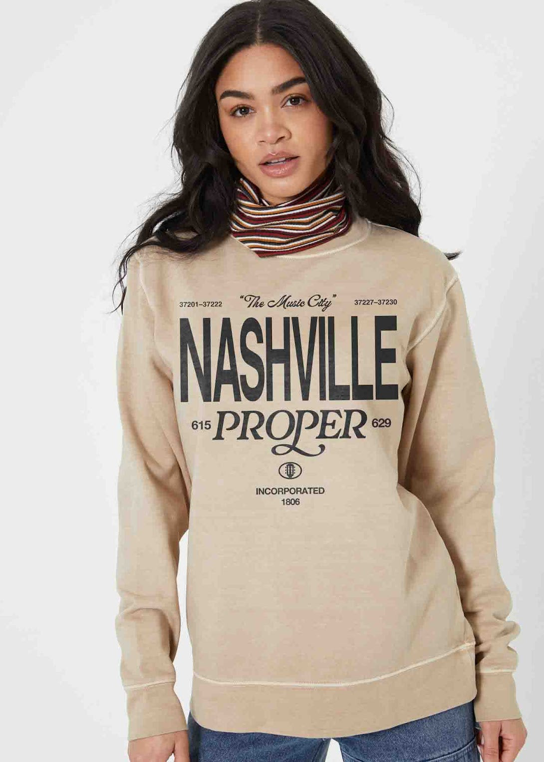 Nashville Proper Oversized Crewneck Sweatshirt