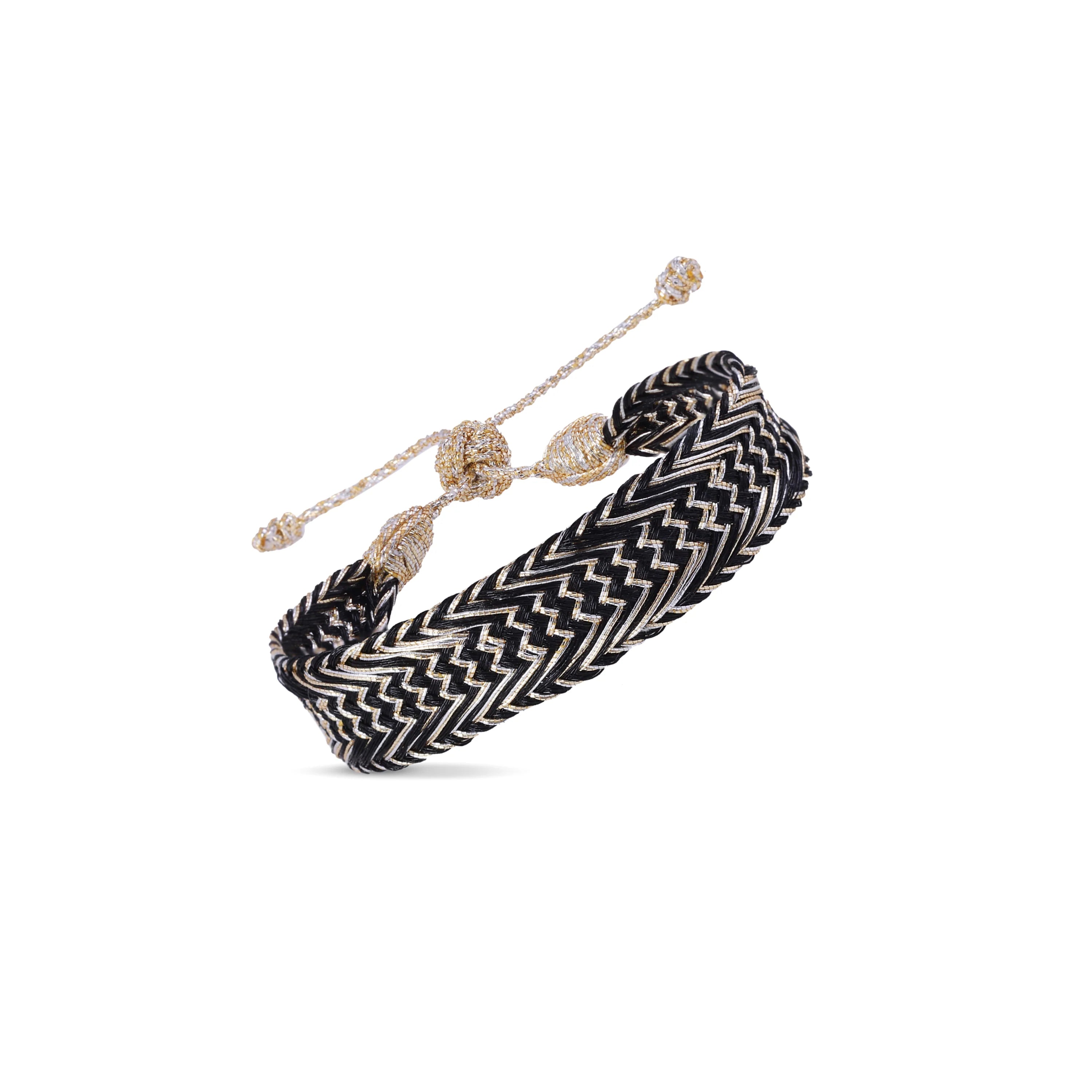 NERRY N°2 BRACELET GOLD & SILVER EBONY