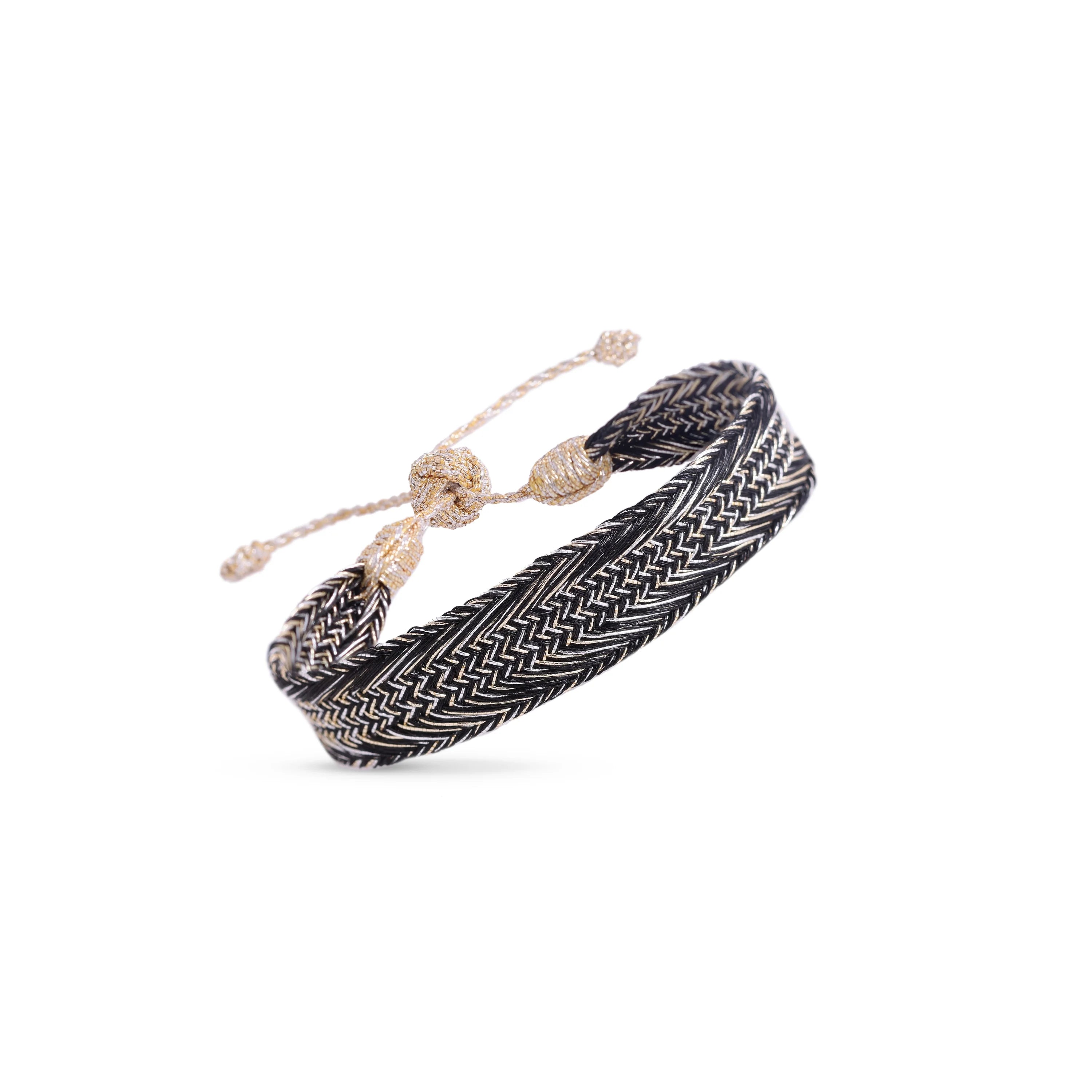NERRY N°1 BRACELET GOLD & SILVER EBONY