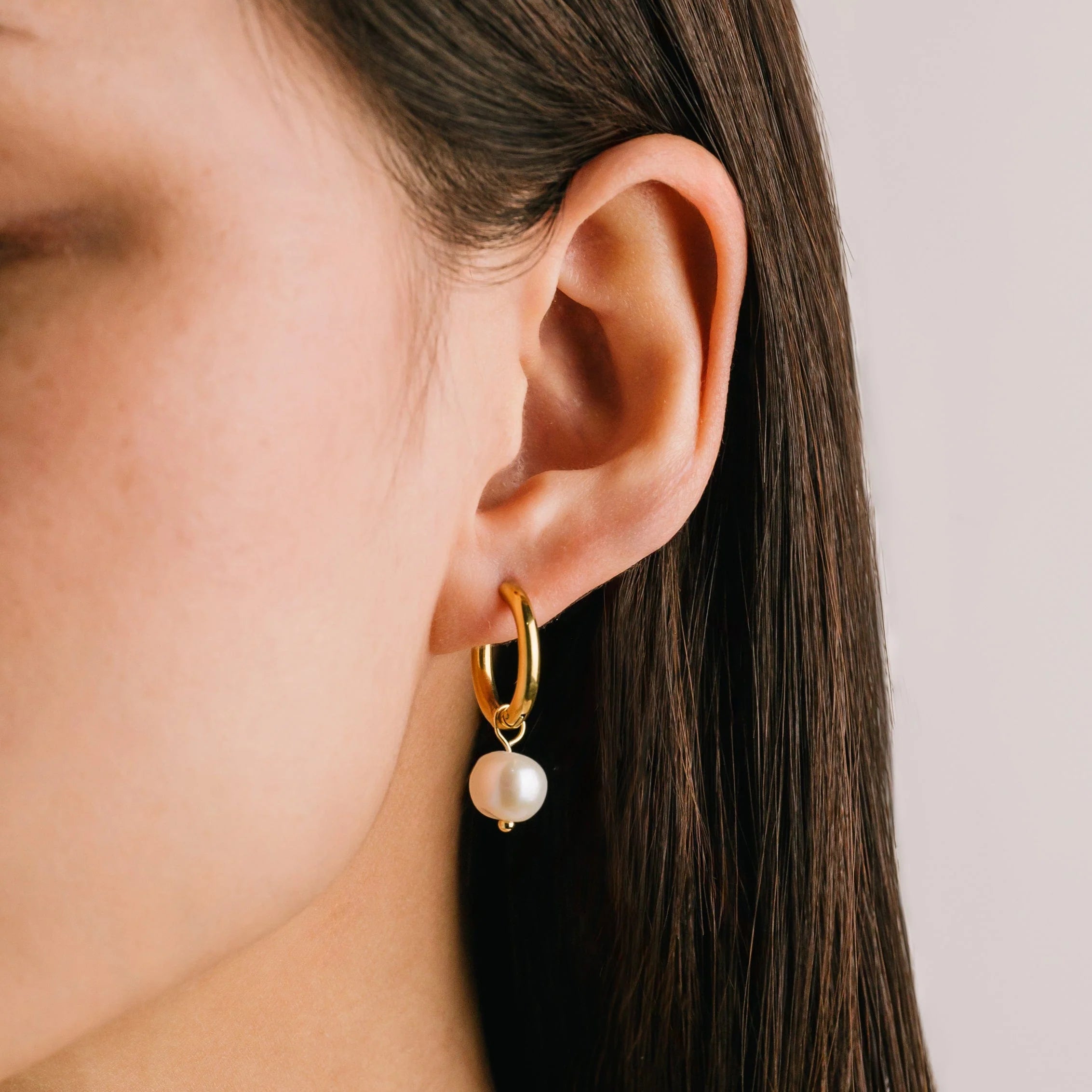Oceane Pearl Hoops