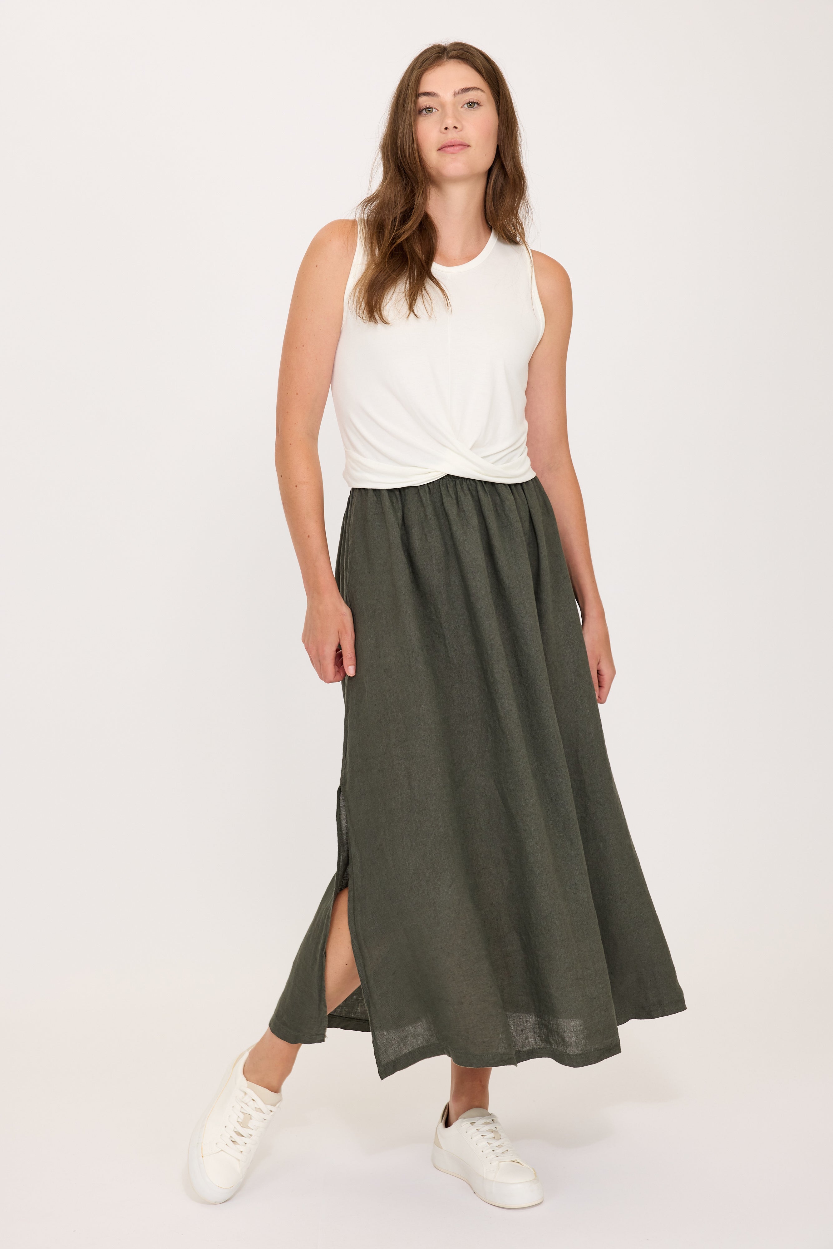 Second Skin Viscose Tied Tank
