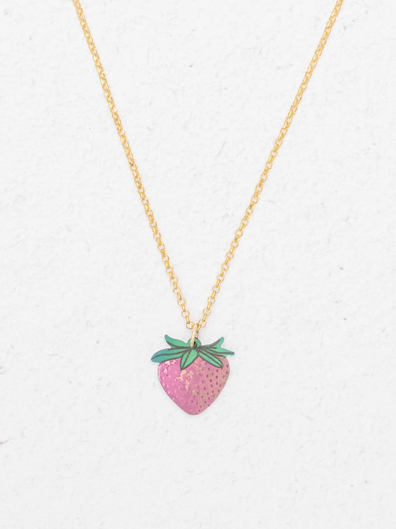 Strawberry Pendant Necklace - Kids