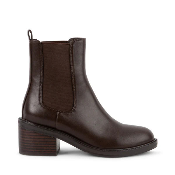 DAIS Brown Block Heel Chelsea Boot