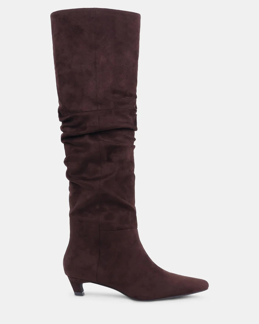 CONTENT Kitten Heel Knee High Boots