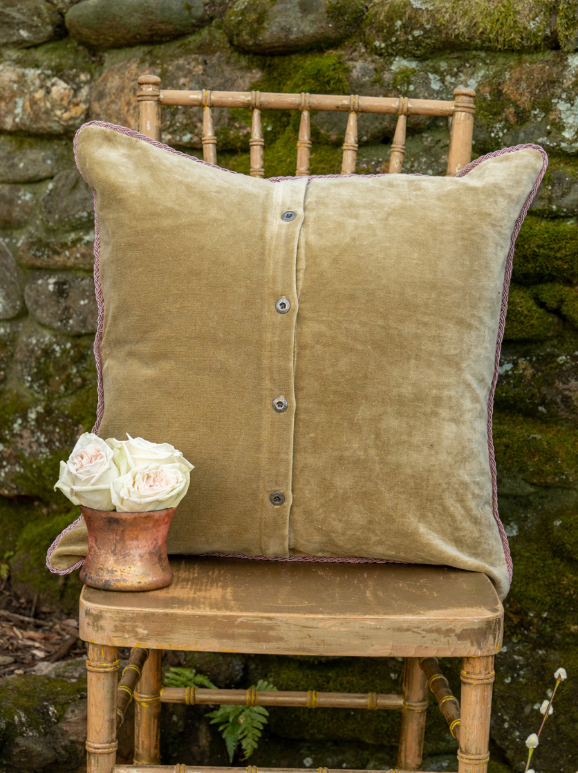 Vintage Rose Velvet Cushion Cover
