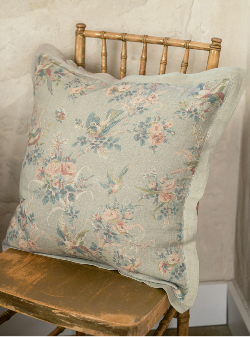 Vienna Linen Cushion Cover - Dusty Blue Vienna Linen Cushion Cover - Dusty Blue