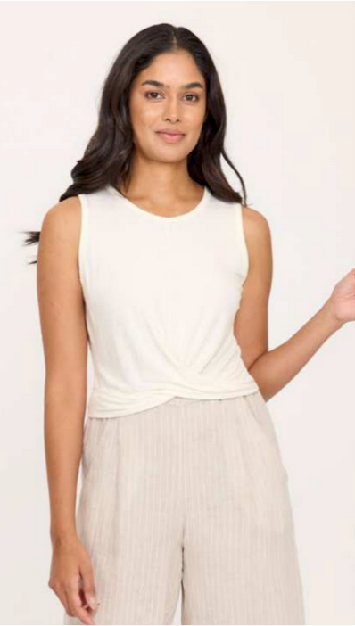 Second Skin Viscose Tied Tank