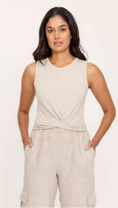 Second Skin Viscose Tied Tank