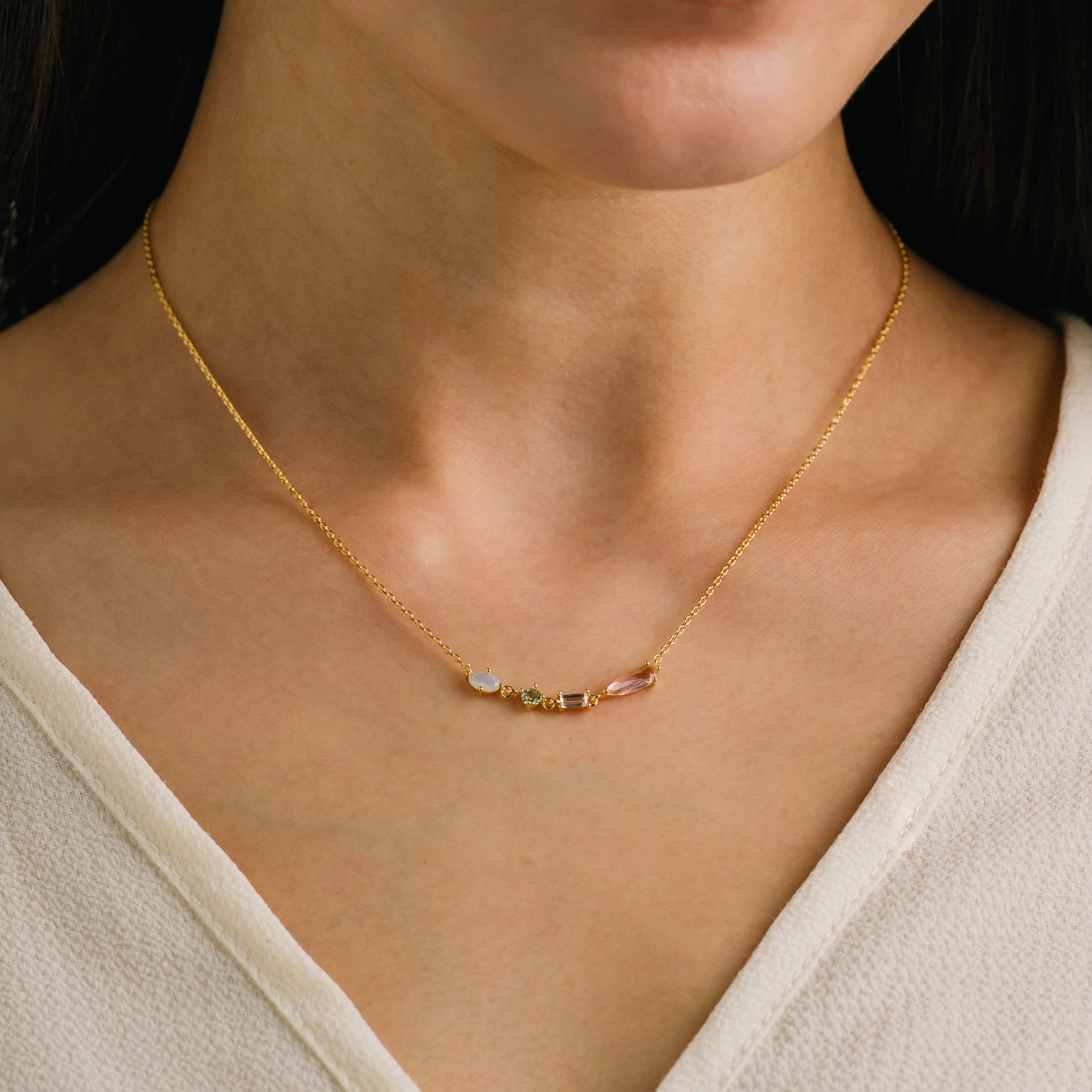 Sonata Jewel Necklace Opal Mix
