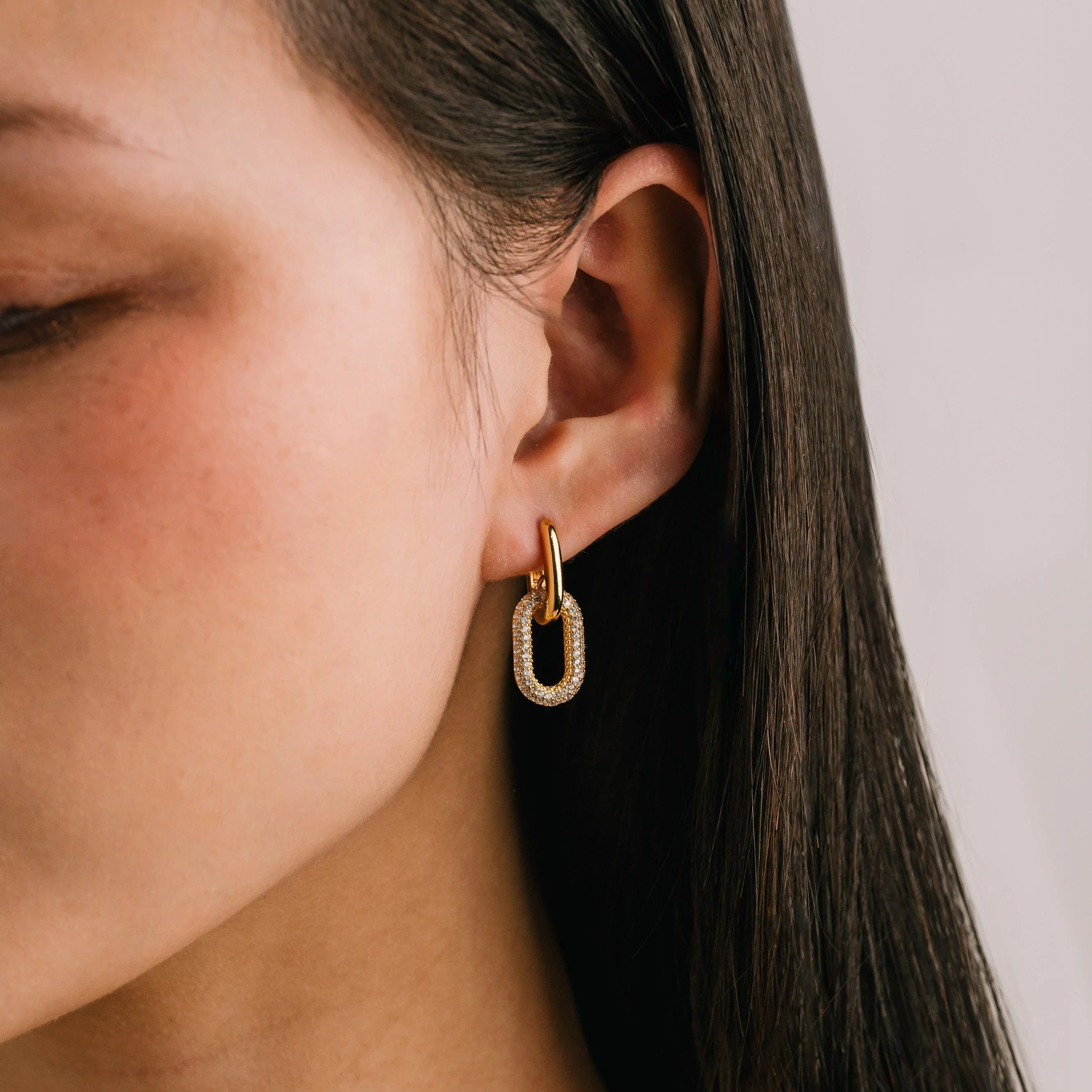 Solana Paperclip Drop Hoops