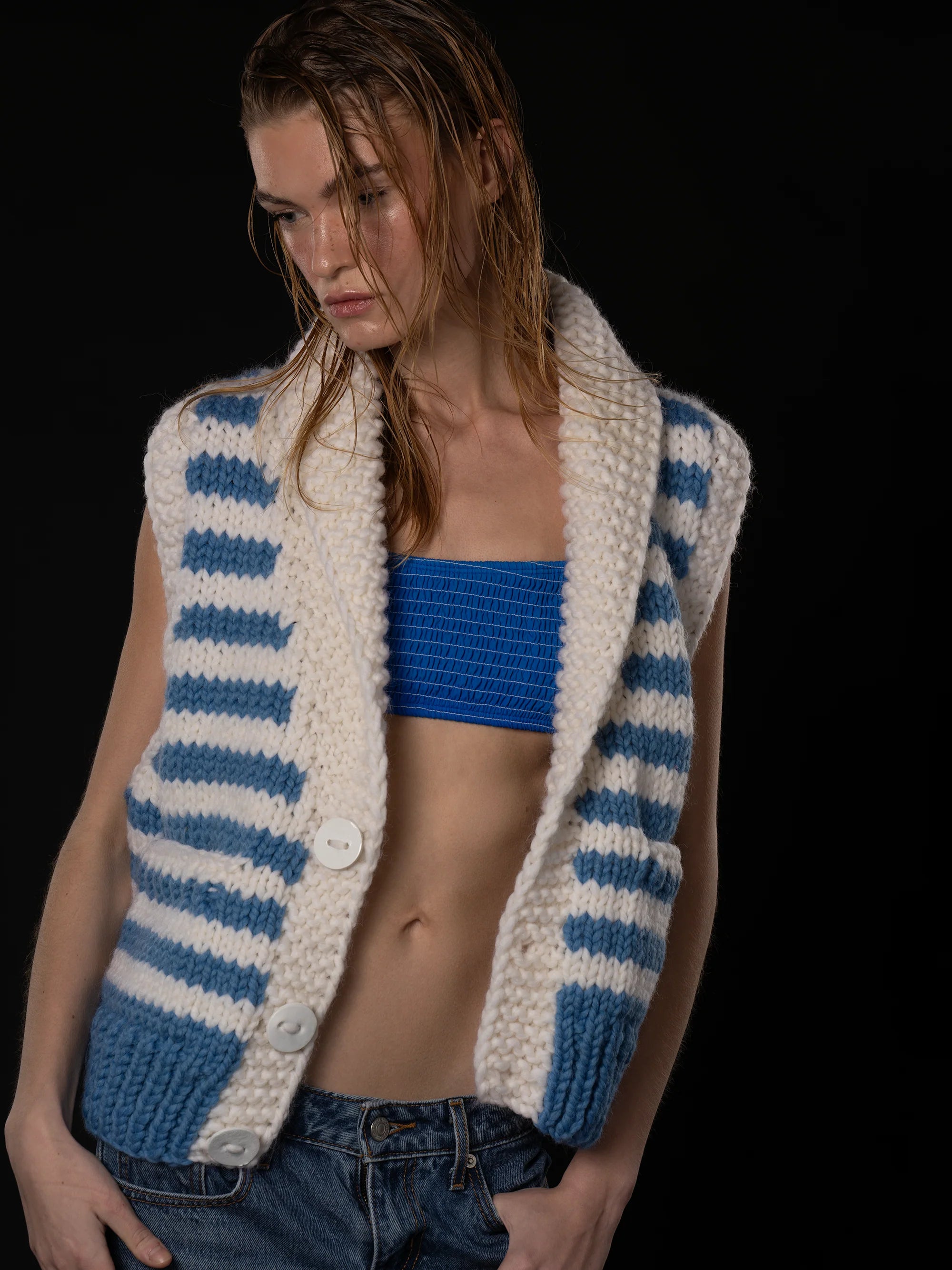 the Maritime Edit - Short Striped Vest