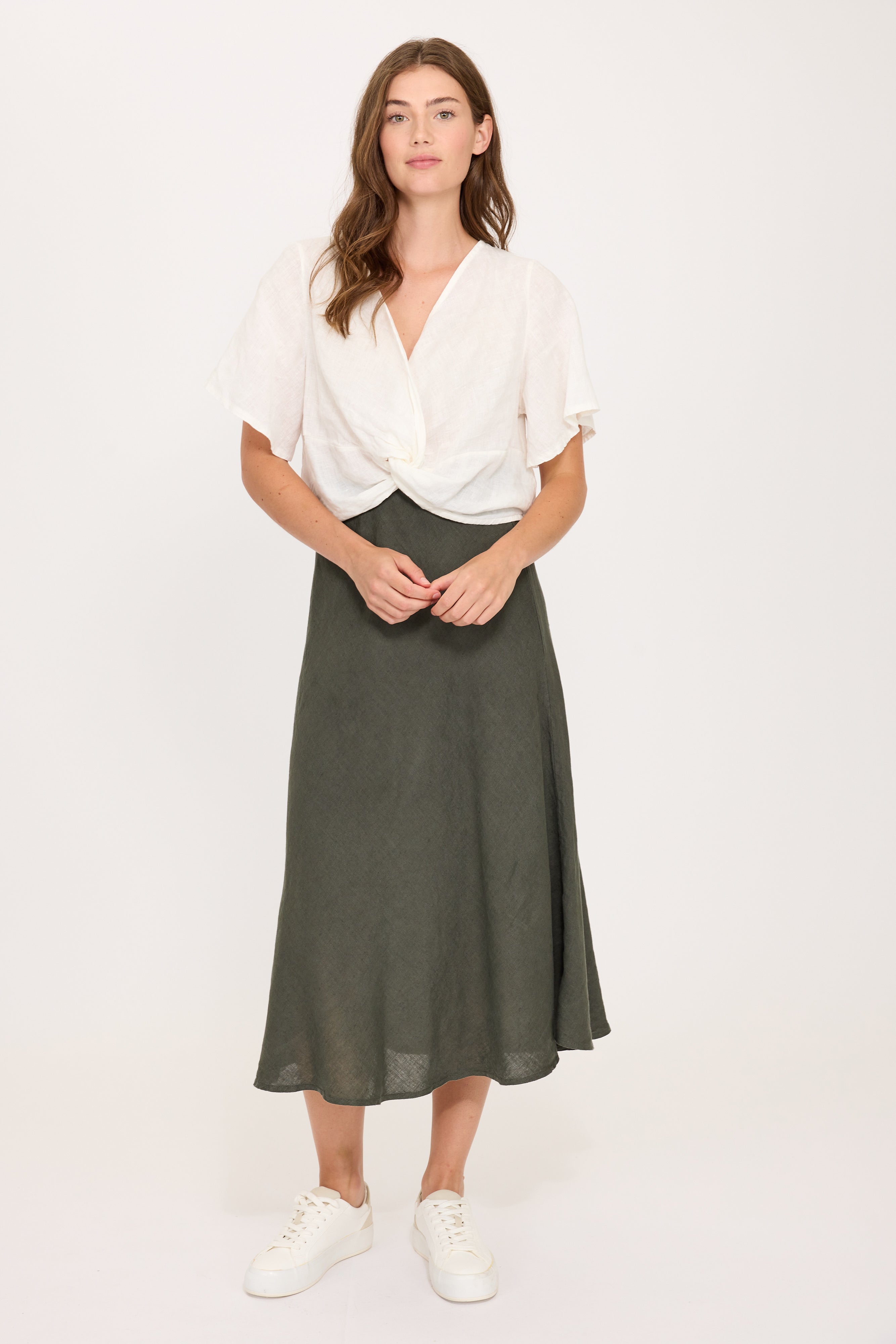 Linen Twist Tied Top